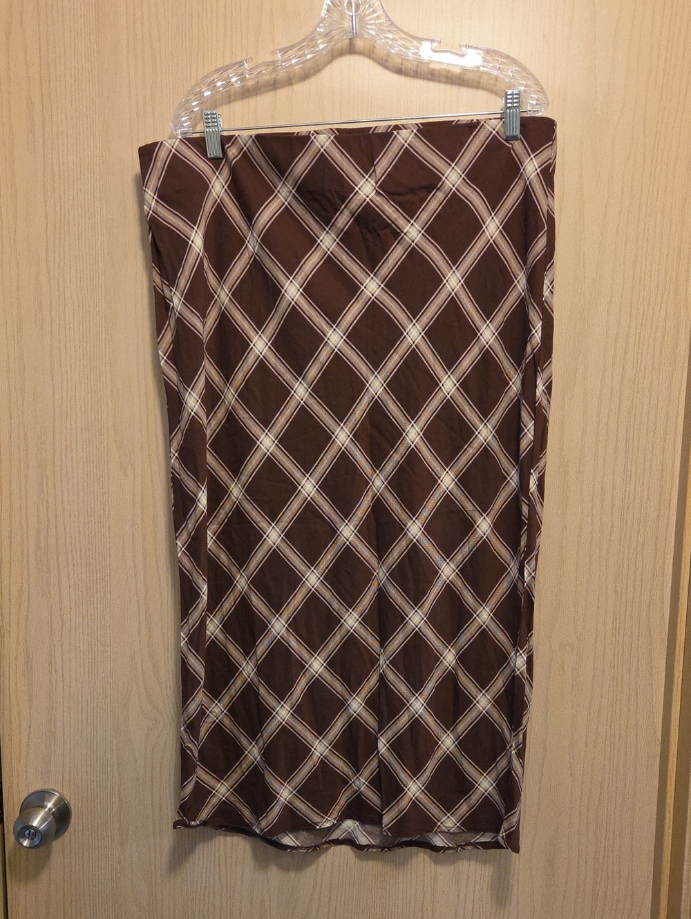 Torrid Plaid Sassafras Midi Skirt — Sleek Diagonal Check